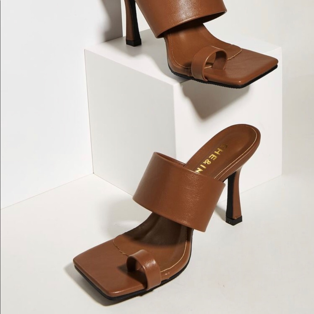 Square toe heels